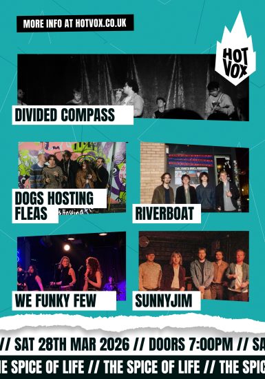HOT VOX Presents: Divided Compass // riverboat // Dogs Hosting Fleas // We Funky Few // SunnyJim