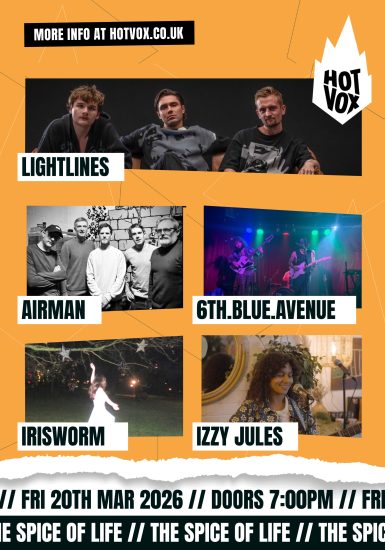 HOT VOX Presents:Lightlines // 6th.Blue.Avenue // Airman // Irisworm // Izzy Jules