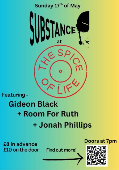 Substance at the Spice of Life: Gideon Black + Room For Ruth + Jonah Phillips