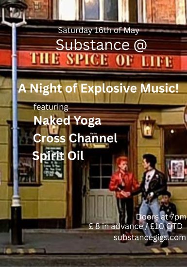 Substance at the Spice of Life: Naked Yoga + Cross Channel + Spirit Oil