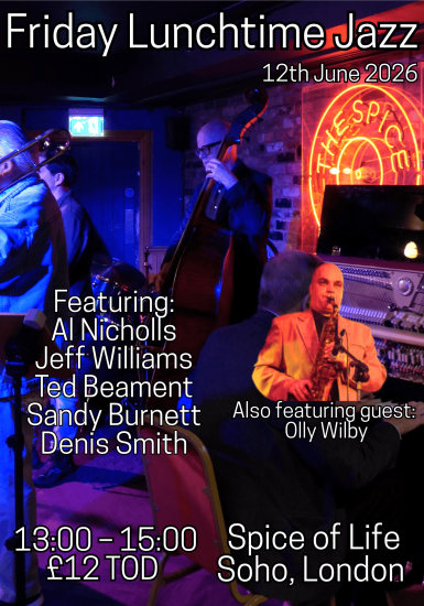 Friday Lunchtime Jazz – 1PM TOD