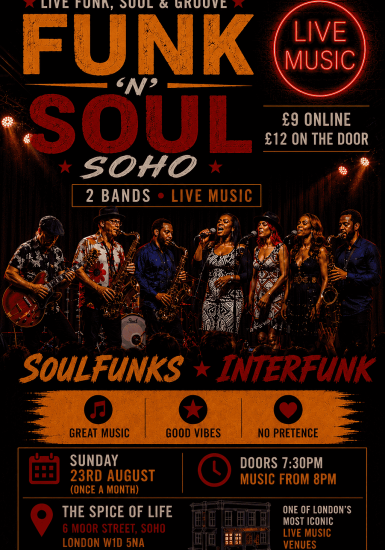 Monthly – Funk & Soul Night at The Spice: The Soulfunks & Interfunk